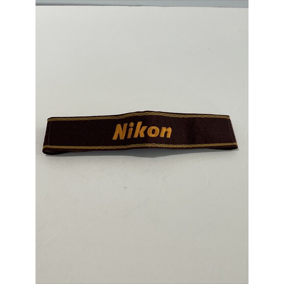 VTG Nikon Nylon 2” Wide Camera Neck Shoulder Strap Japan Maroon Orange 40” - Picture 7 of 7